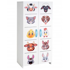 VERA 10 Gözlü Çok amaçlı Sınıf Dolabı - Hayvanlar
