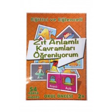 Hobi Eğitim Dünyası Zıt Anlamlı Kavramları Öğreniyorum 54 Parça Puzzle 