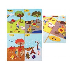 Cırtlı Kumaş Pano Mevsimler Cırtlı Kumaş Pano Mevsimler