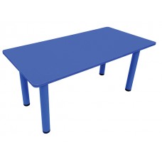 Dikdörtgen Ahşap Mavi Masa 60x120