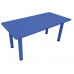Dikdörtgen Ahşap Mavi Masa 60x120