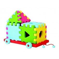 Plastik Arabalı Puzzle 12 Parça King Kids