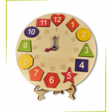 AHŞAP GEOMETRİK ŞEKİLLERLE SAATLERİ ÖĞRENİYORUM