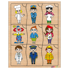 Bil Bakalım Kime Ait Meslekler Ahşap Puzzle