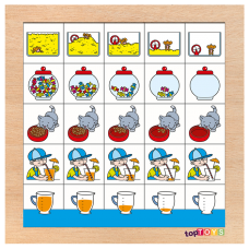 Artan Azalan Eşleştir Ahşap Puzzle