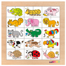 Eşleştir Karıştır Hayvanlar 2 Ahşap Puzzle