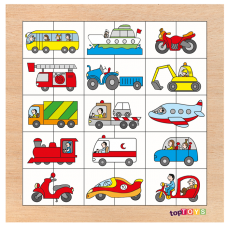 Eşleştir Karıştır Taşıtlar Ahşap Puzzle