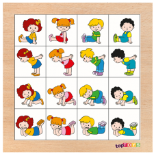 Aynı Duruşları Eşleştirelim Ahşap Puzzle