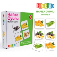 Edukido Hafıza Oyunu Gerçek Meyve ve Sebzeler Edukido Hafıza Oyunu Gerçek Meyve ve Sebzeler