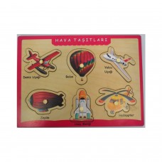 Hava taşıtları puzzle ahşap