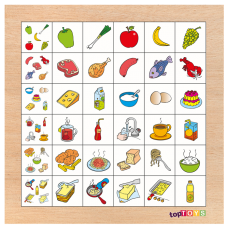 Resimdekileri Bul - Yiyecekler Ahşap Puzzle